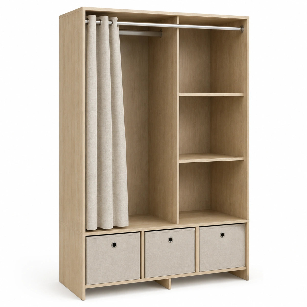 armoire-penderie-avec-rideau-et-tiroirs-amovibles-3-compartiments-mtesjw5930rs