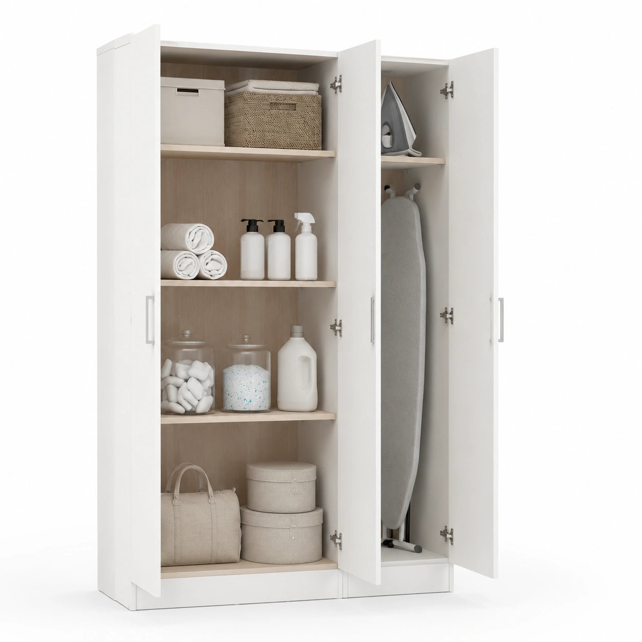 grande-armoire-polyvalente-a-3-portes-avec-etageres-et-portebalais-blanche-tewihp5857lk