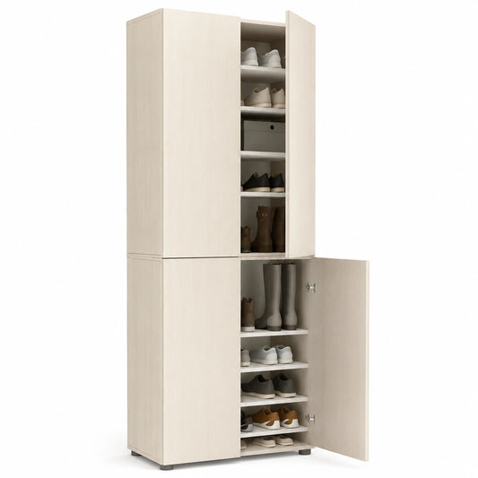 armoire-a-chaussures-10-compartiments-avec-portes-chene-sonoma-zzeqcy5910mh